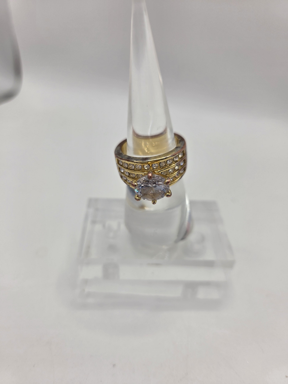 Sonia Jewels Crystal Cocktail Ring Size 6